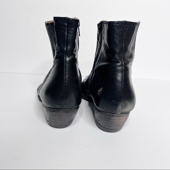 Vintage Nine West Heeled Ankle Booties Black Leather Size 9.5 Women’s - Picture 3 of 5